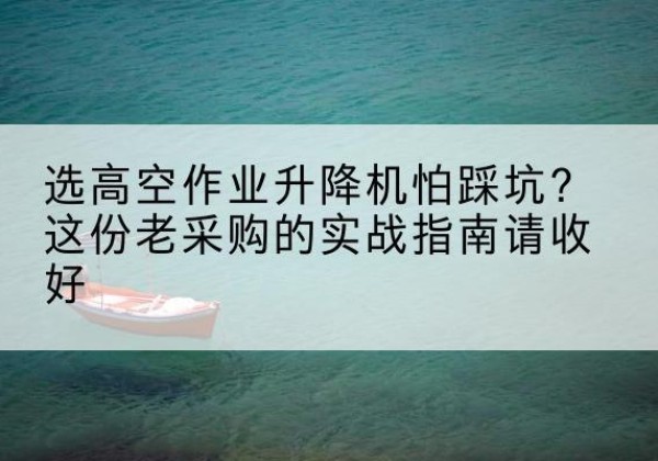 高空作业升降机厂家推荐-选高空作业升降机怕踩坑？这份老采购的实战指南请收好